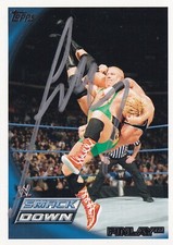 Dave Fit Finlay Signed 2010 Topps WWE Card 41 WCW Pro Wrestling Legend Autograph