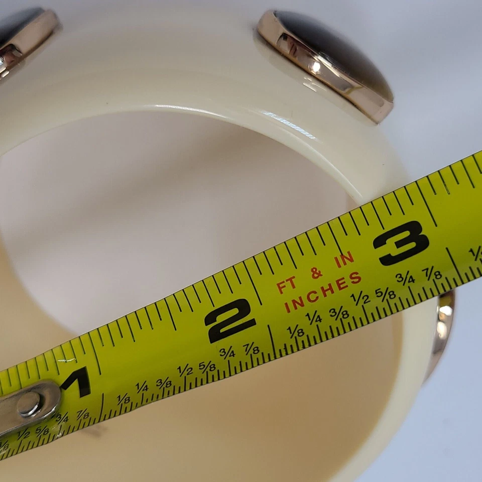 Pulseira Deb Guyot bege 2,75" genuína olho de tigre lucite - Imagem 3 de 4