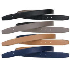 Reversible H Microfiber Leather Belts Replacement Belt Strap No Buckle 32mm Wide