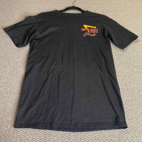 In and Out Herren Shirt Small Schwarz Burger Colorado Kurzarm Flügelärmel Rundhals