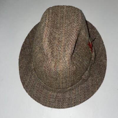 Stetson Hat Brown Wool Blend Feather Size Men display picture 2