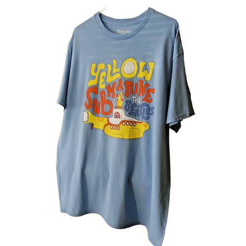 The Beatles Yellow Submarine 2021 Short Sleeve Blue Graphic T-Shirt Mens Size L - Picture 3 of 7