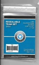 100 RESEALABLE TEAM SET BAGS FACTORY SEALED BRAND NEW ARCHIVAL SAFE FREE SHIP