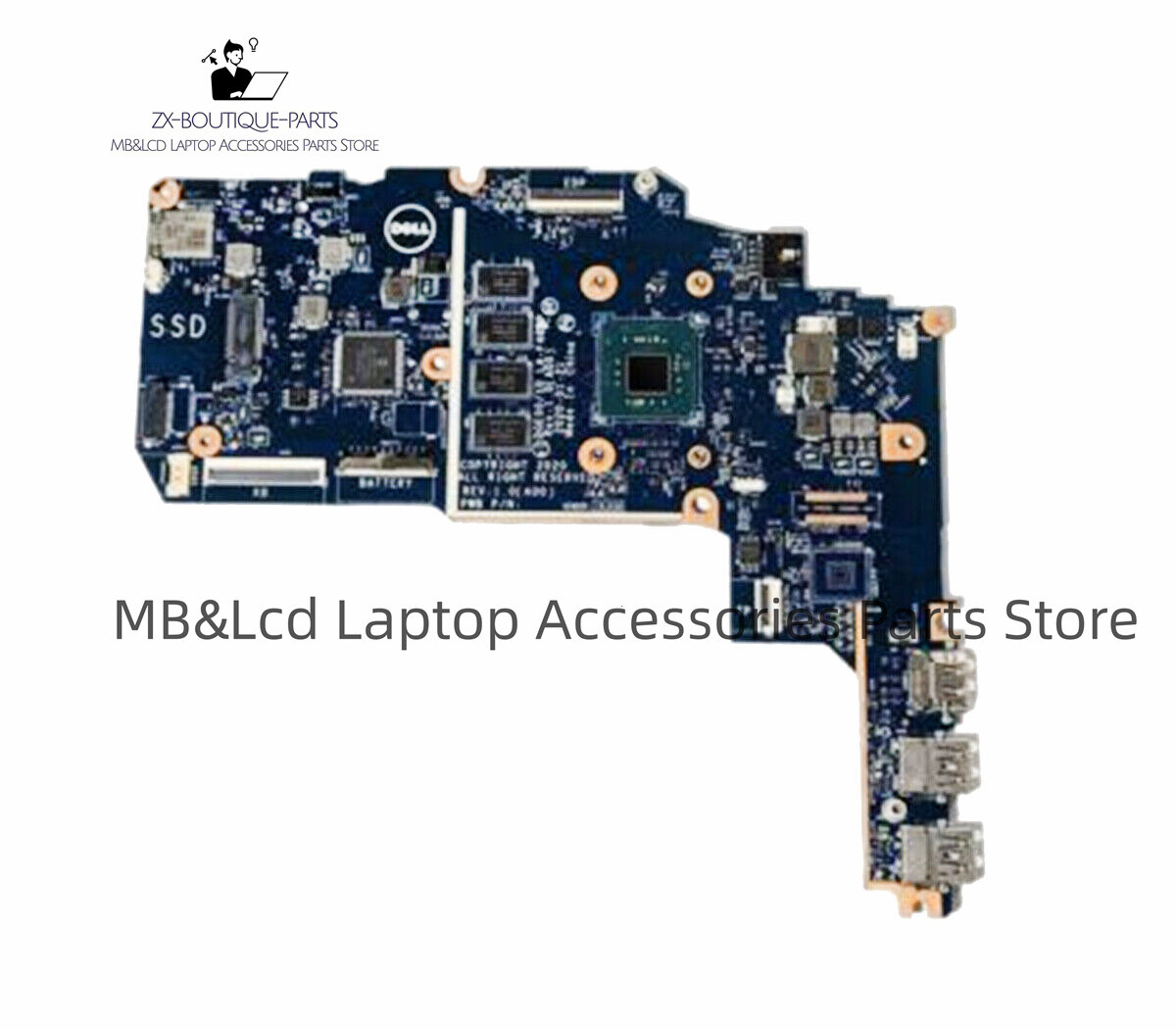 in  Laptop Motherboard 0CPW3K For Dell Latitude 3190 2-in-1
