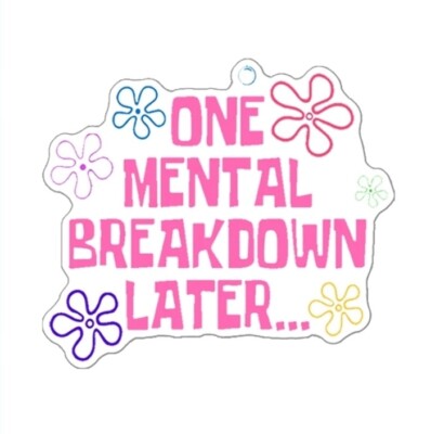 5 pc. One mental breakdown later Planar Resin Hair Bow Center 1276298