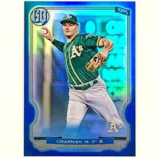 2020 Topps Gypsy Queen Chrome #188 Matt Chapman box topper Blue Refractor /99
