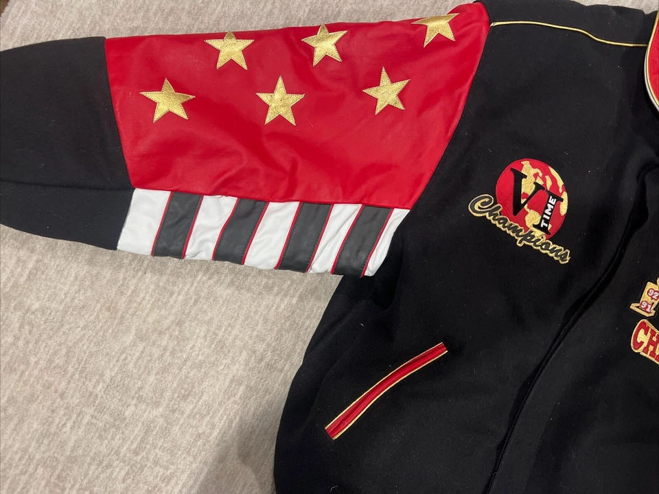 Jeff Hamilton 1998 Finals CHICAGO BULLS CHAMPIONS MICHAEL JORDAN JACKET - Image 4 of 4