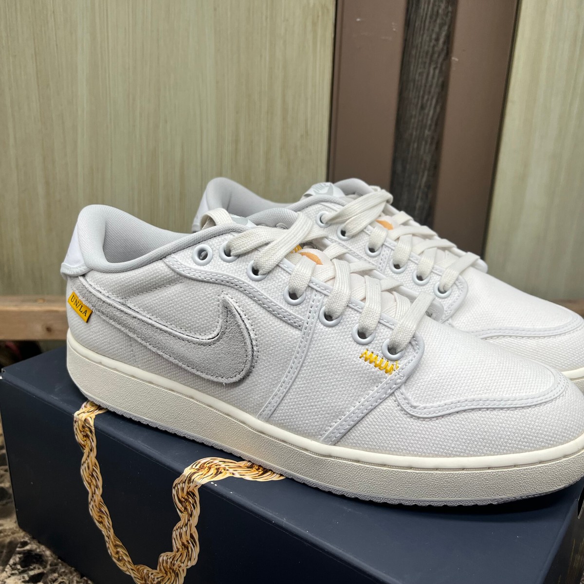 Nike Jordan 1 Retro AJKO Low SP Union White Canvas Men\'s Size 9 DO8912-101 Air Jordan AJKO 1 Low SP x Union White | DO8912-101 | Laced main image 2
