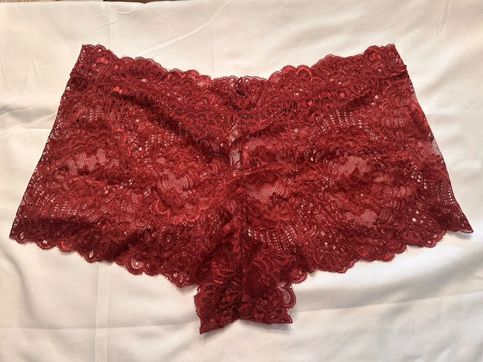 Новый с Ярлыками Charlotte Russe глубокий красный кружева Boyshort трусики размер 2 X - Изображение 2 из 2