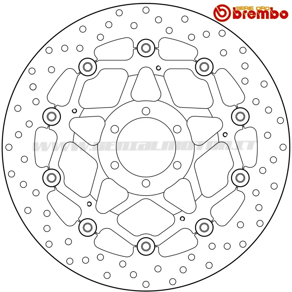 Disco de freno flotante Brembo Oro delantero Ducati Monster 600 600 1993 > 2002 Foto 2 de 2