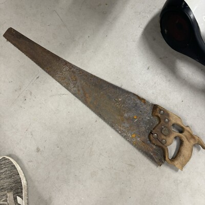 Vintage Henry Disston and Sons D8 5 TPI Hand Rip Saw Thumb Hole USA ...