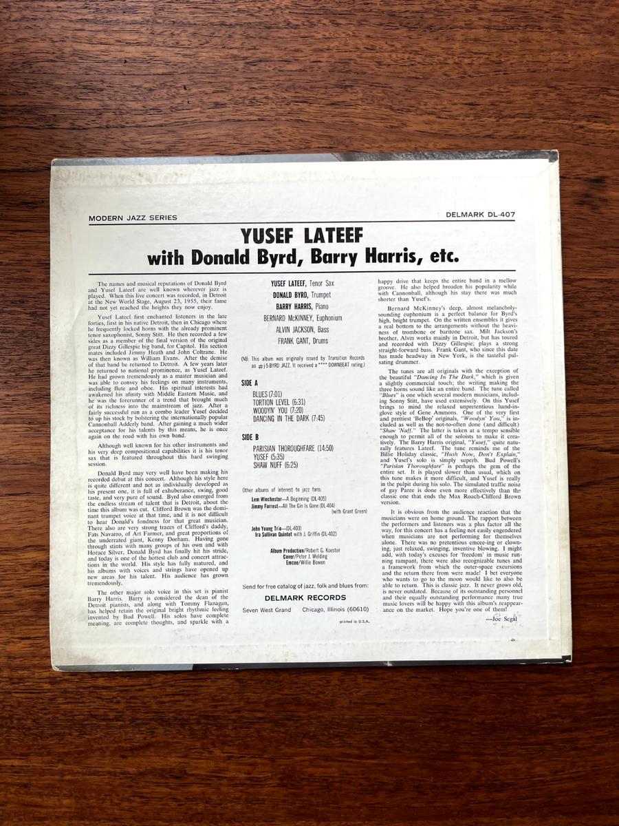 Yusef Lateef with Donald Byrd Delmark Hard Bop LP VG/VG+ | eBay