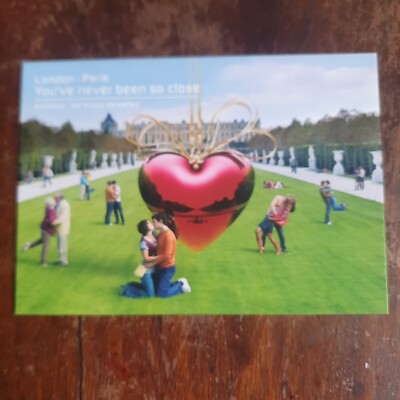 London - Paris, Jeff Koons Versailles Ausstellung, Promo Postkarte, Bumerang.