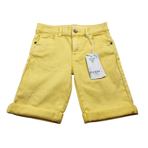 Guess Boys Shorts Size 6 Bright Yellow Cuffed Smart Organic Cotton  (20) - Picture 1 of 9