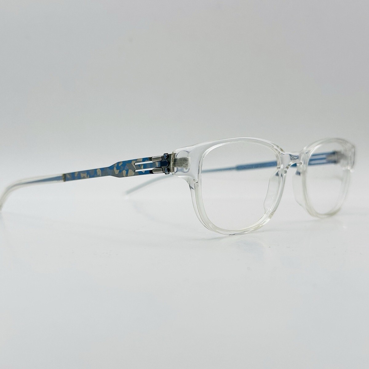 メガネ・老眼鏡 ic! berlin model u55 hauptbahnhof Ic berlin eyeglasses Men Ladies Oval Transparent Blue Mod
