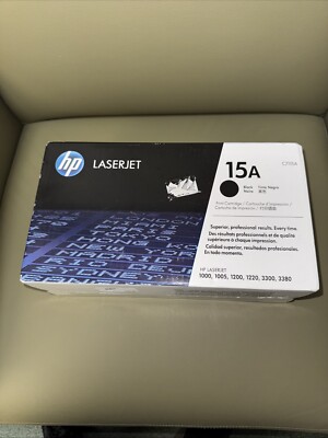HP 15A (C7115A) Black Genuine/Original Toner Cartridge