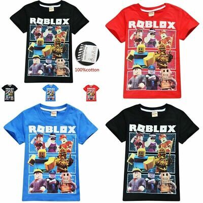 5-12 Years Kids Roblox Short Sleeve T-shirts Top