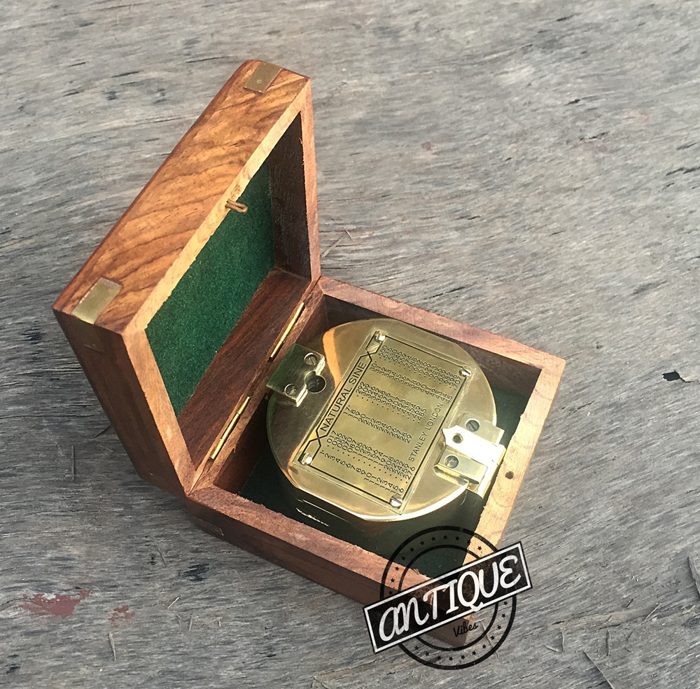 Medieval Replicas Brunton Kompass Aus Massivmessing - 7,6cm Sammlerstück & Dekorativer Taschenkompass