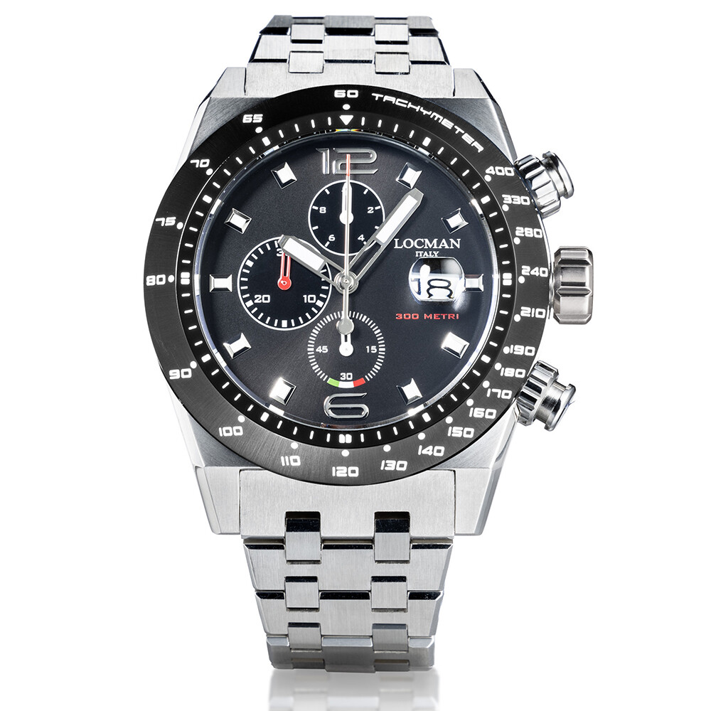Cronografo Uomo Stealth 300mt Nero Locman - 0219A01A0KBKNKB0