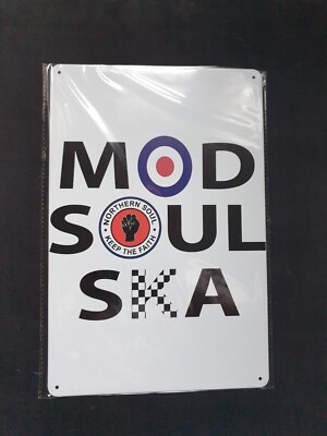Mod, Soul, Ska Metal Sign Plaque Ska Poster Retro Garage Shed FREE P&P