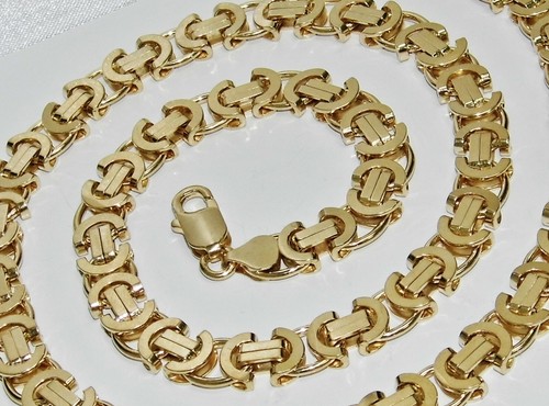9CT YELLOW GOLD ON SILVER 26 INCH FLAT 