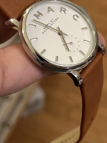 Ladies Marc by Marc Jacobs MBM1256 Stainless SS White Dial Leather Quartz Watch - Picture 16 of 17