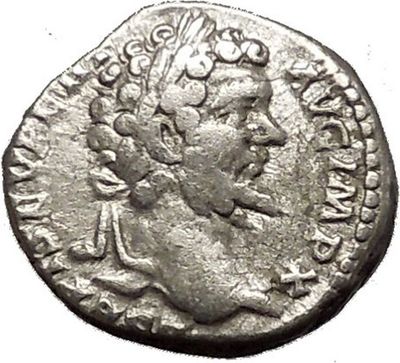 SEPTIMIUS SEVERUS Authentic  Silver Rare Ancient Roman Coin Salus Health i53171