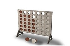 Giant Natural Wood Connect 4 / 4 In A Row / 4 To Score - Plain Premium Natural W