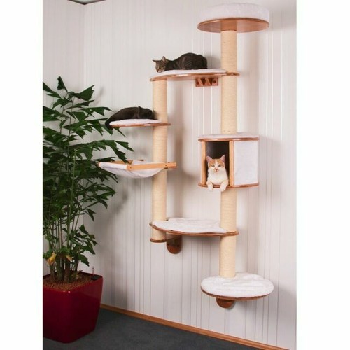 Kratzbaum mit Blttern Katzenkratzbaum Kletterbaum Turm 50x150cm | eBay.de