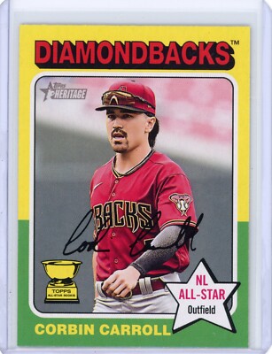 2024 Topps Heritage Corbin Carroll Gold Cup NL All-Star - Arizona Diamondbacks