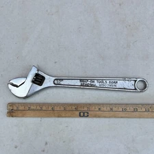 Snap On 12" Adjustable Blue Point Cresent Wrench Used Tool Forged USA
