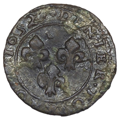 France ORANGE Frédéric-Henri de Nassau Denier tournois 1652 cuivre PA.4649 - Picture 2 of 2