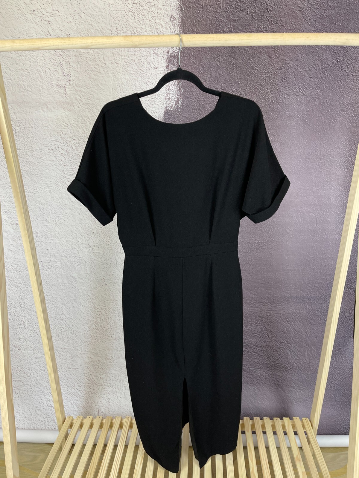 Abito midi classico classico Yves Saint Laurent vintage nero base