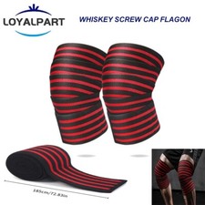 72" Sports Knee Wraps for Cross Training WODs Gym Workouts Weightlifting Fitness