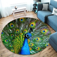 3D Beautiful Peacock B210 Animal Non Slip Rug Mat Elegant Photo Carpet Zoe