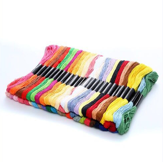 24-50 Multi Colors Cross Stitch Cotton Sewing Skeins Embroidery Thread ...