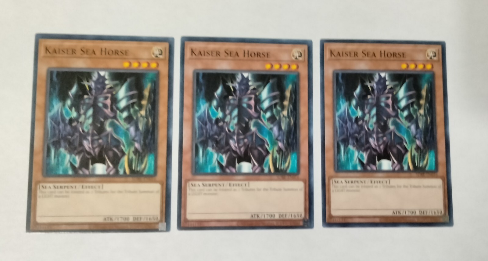 3X Kaiser Sea Horse Yugioh Monster Cards The Best Online Deal
