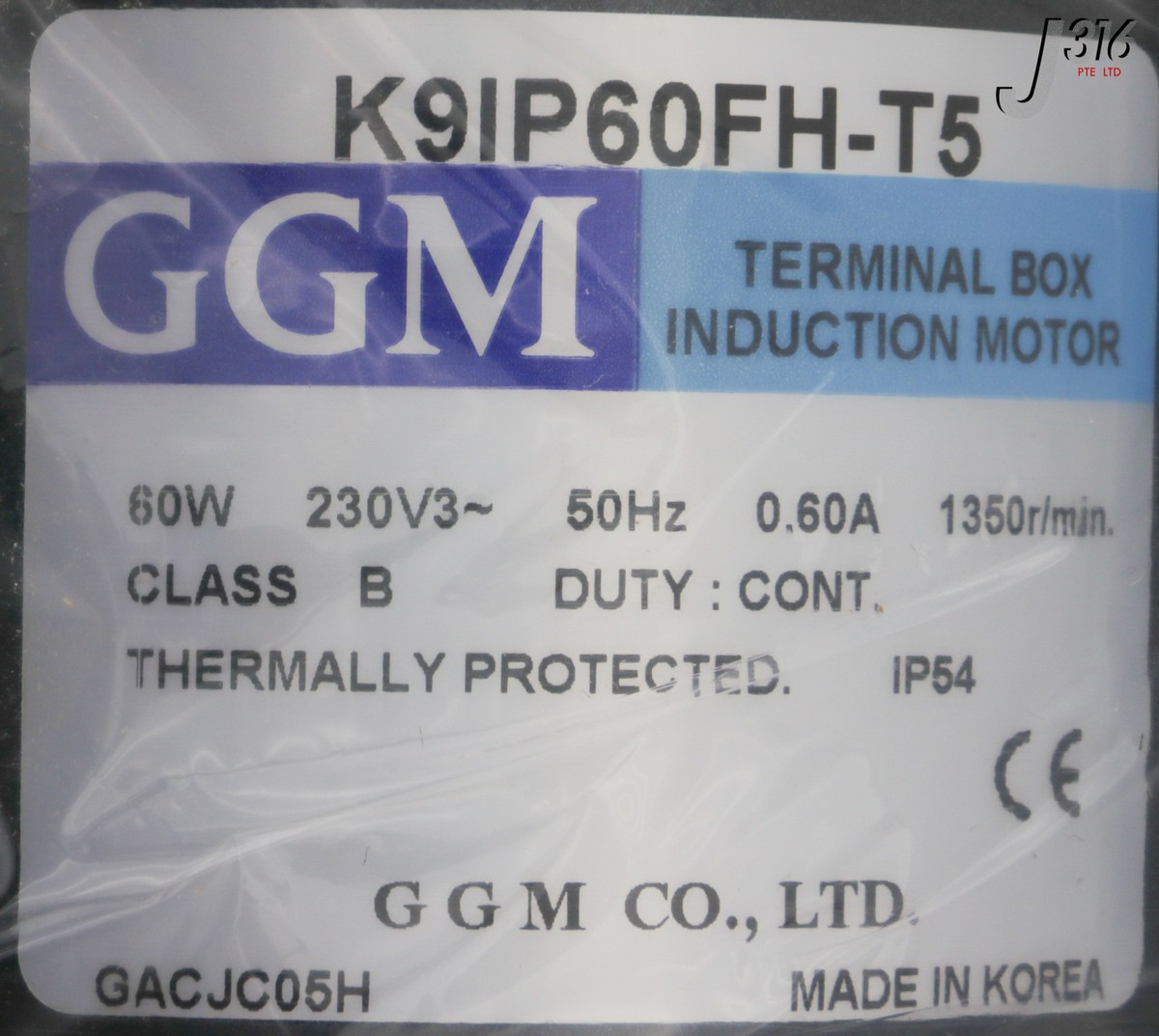 31147 GGM TERMINAL BOX INDUCTION MOTOR W/ GEAR HEAD K9P12.5B 31147 GGM TERMINAL BOX INDUCTION MOTOR W/ GEAR HEAD K9P12.5B