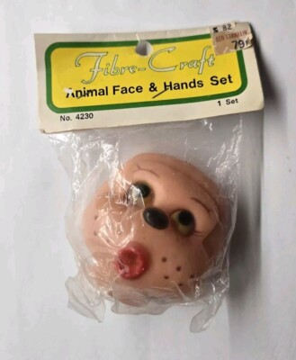 Fibre-Craft 3 3/4'' Animal Face And Hands Set 4230