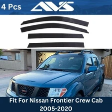 AVS Low Profile Rain Guards for 2005–2020 Nissan Frontier Crew Cab – 4pc Visors
