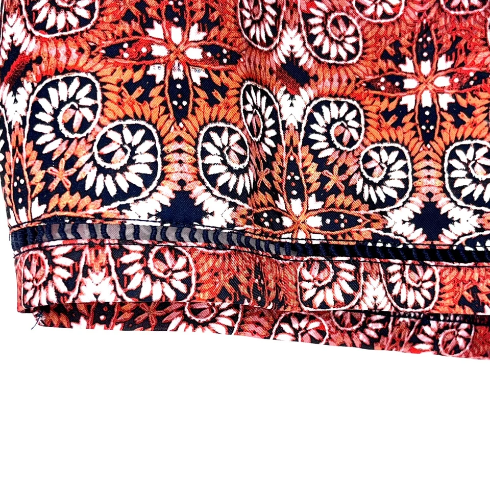 Falda corta elástica con estampado de cachemira St John’s Bay azul marino cintura ancha PM Foto 4 de 4