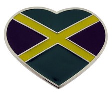 Jamaica Flag Belt Buckle Jamaican Country National Father Mother Day Heart Shape