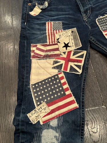 Limited Ralph Lauren Polo Denim Supply W30x32 Patchwork Denim Jeans vintage RRL! - Picture 4 of 24