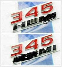 2X BRAND NEW H-E-M 345 Emblem Badge  FIT ALL CAR TAPE ON BADGE