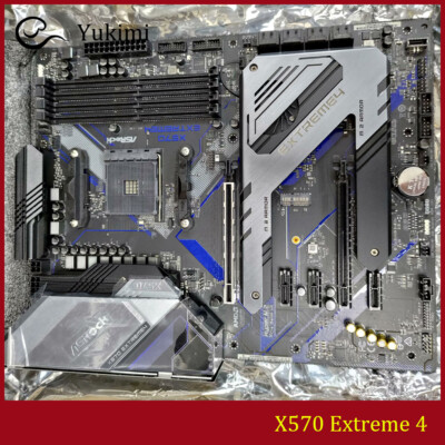 FOR ASROCK X570 Extreme 4 AMD AM4 DDR4*4 128GB HDMI ATX Motherboard Test OK