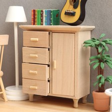 Credenza cassetto miniatura casa delle bambole scala 1/12 bianco mobile semplice