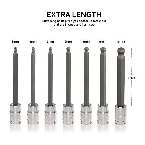 Neiko 10243A 3/8-Inch-Drive Extra-Long Assorted Styles , Pattern Names - Picture 15 of 22