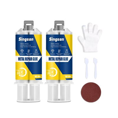 Metal Repair Glue, Pack Metal Epoxy Glue Heavy Duty, High