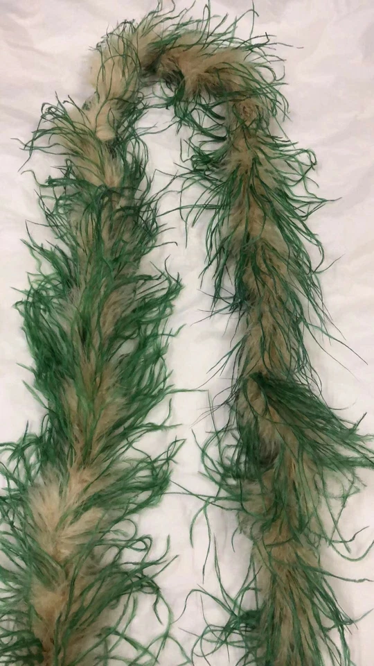 27g Marabou Boa with Ostrich Feather Accent Two Tone Boas 2 Yards 6 Feet - Image 4 of 4
