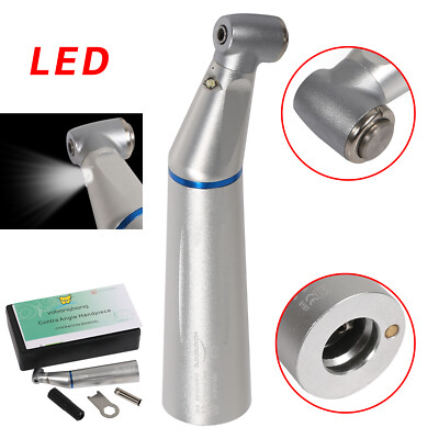 Contre-angle Dentaire LED Avec Pulvérisation D’Eau Intégrée – Fiber Optic – Poussoir à Bille – Neuf